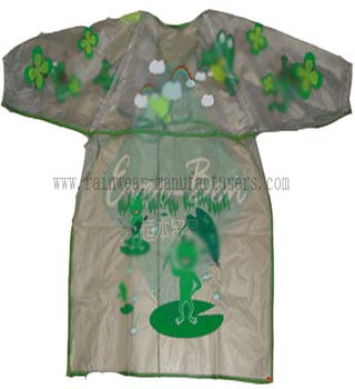 Clear PVC child size apron-Transparent childrens painting apron-wholesale aprons